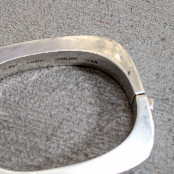 Vintage Taxco Sterling Silver Bracelet 6.5" - Picture 4 of 13